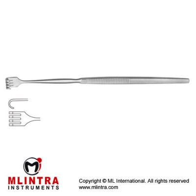 Wound Retractor 4 Blunt Prongs Stainless Steel, 16.5 cm - 6 1/2"